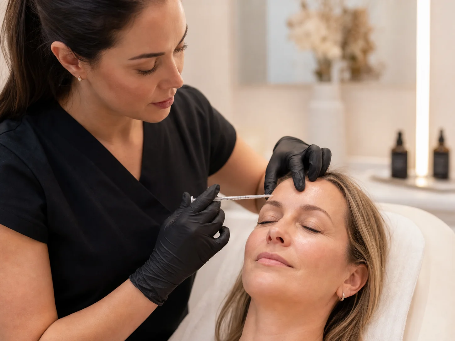 Professional Botox consultation and facial injectable treatment